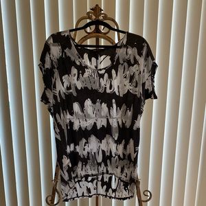 Black and White Blouse